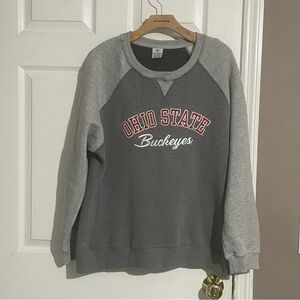OHIO STATE BUCKEYES Sweatshirt Womens 3XL Pullover Gray Embroidered University